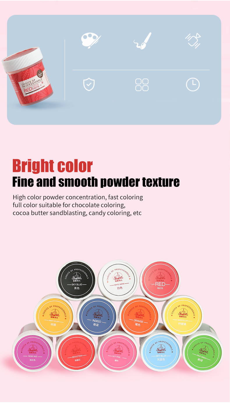 KALAIEN Chocolate Powder Baking Oil Soluble Food Coloring Macaron ...