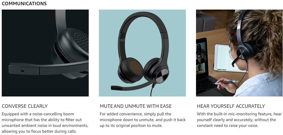 Creative Chat USB On-Ear Headset with Swivel-to-Mute Noise-Cancelling ...
