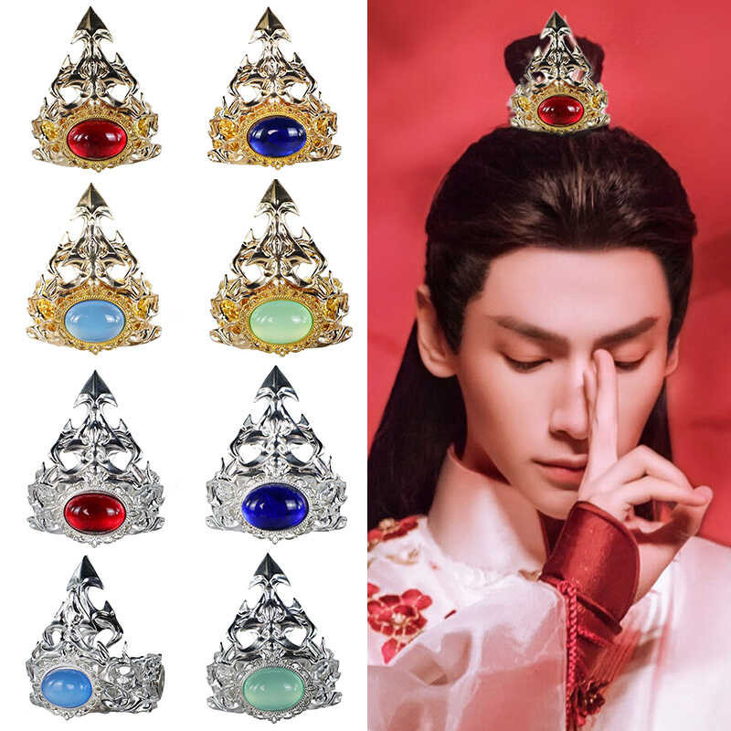 Ancient Swordsman Warrior Hair Crown Accessories Chinese Kung Fu Movies
