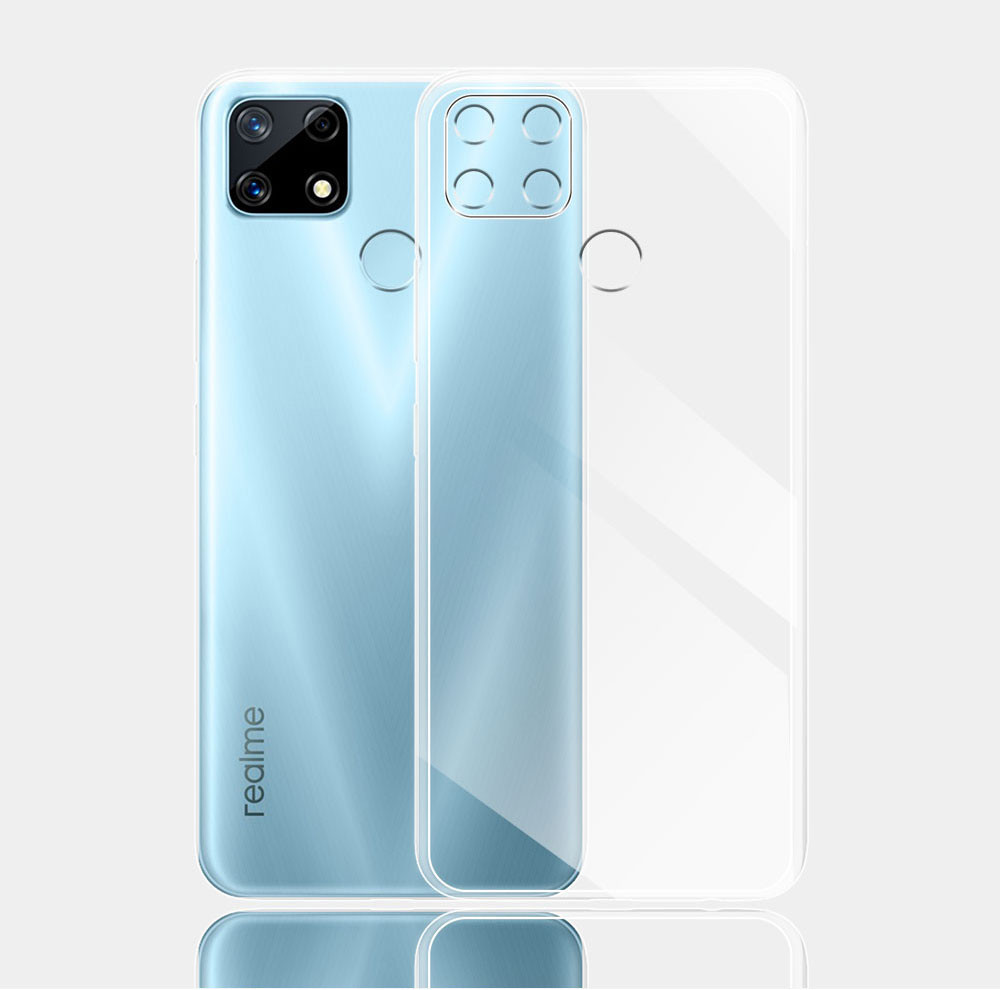 For OPPO Realme C12 Case Clear Silicone Soft TPU Phone Casing For ...