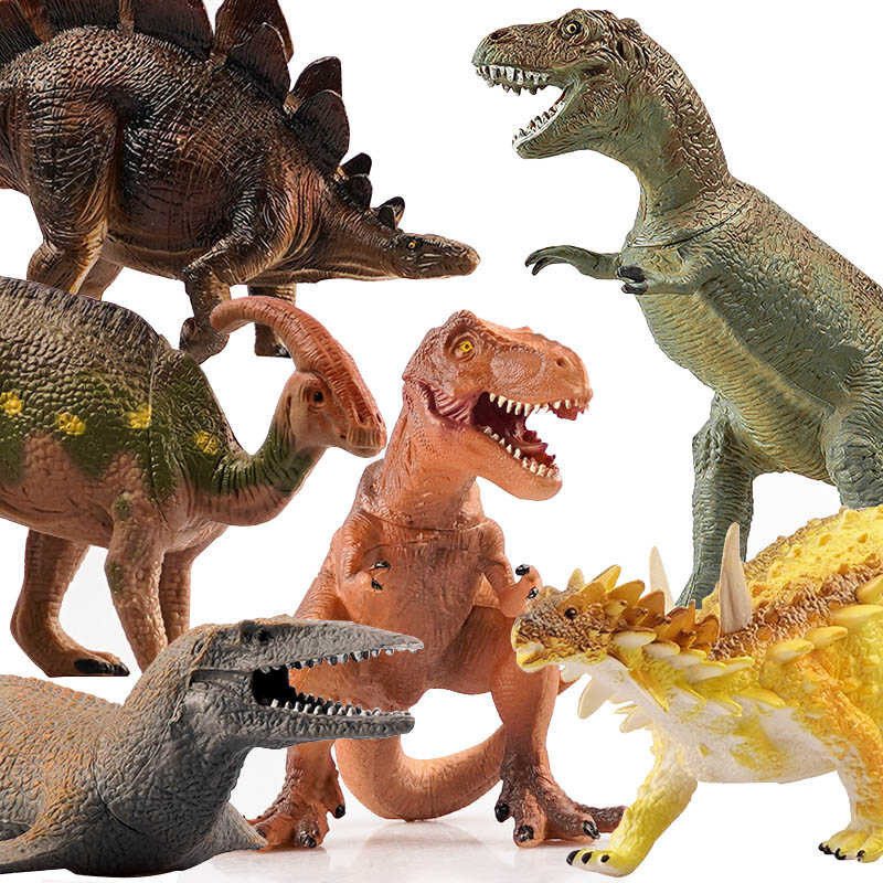 Wild Republic Baby Dinosaur 5-Piece Set - T-Rex, Stegosaurus, Brachiosaurus Figures