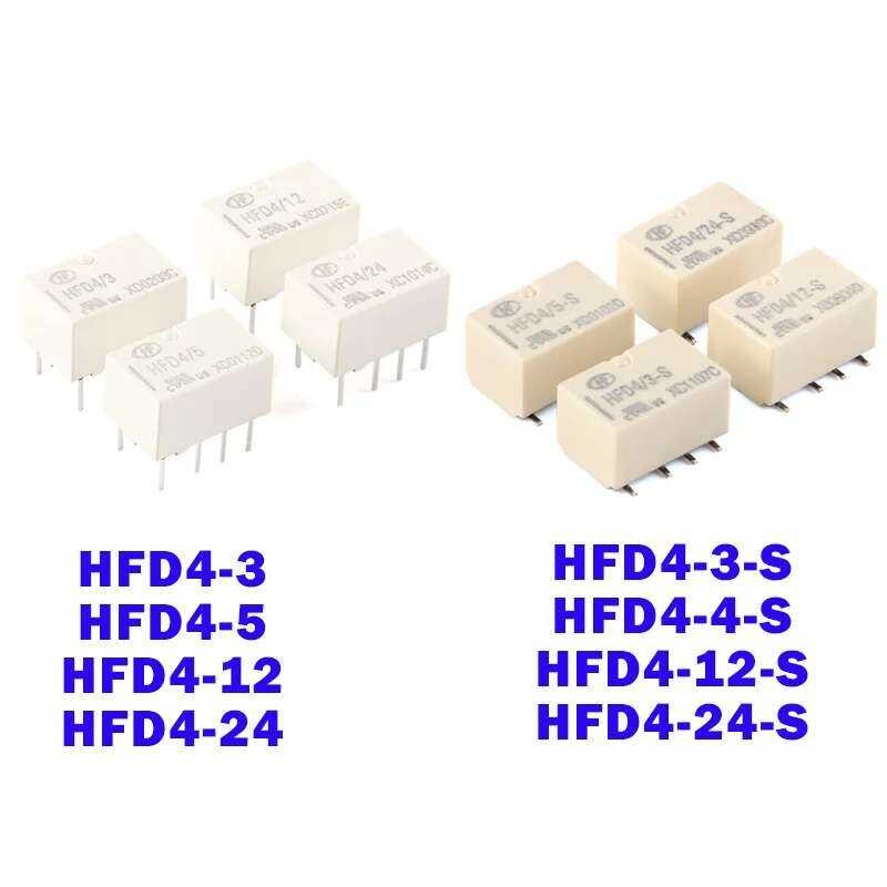 Tt 20Pcs Signal Hfd4 2A 8 Smd/Dip Relay 3V 4.5V 5V 12V 24V DC Hfd4-V/5V ...