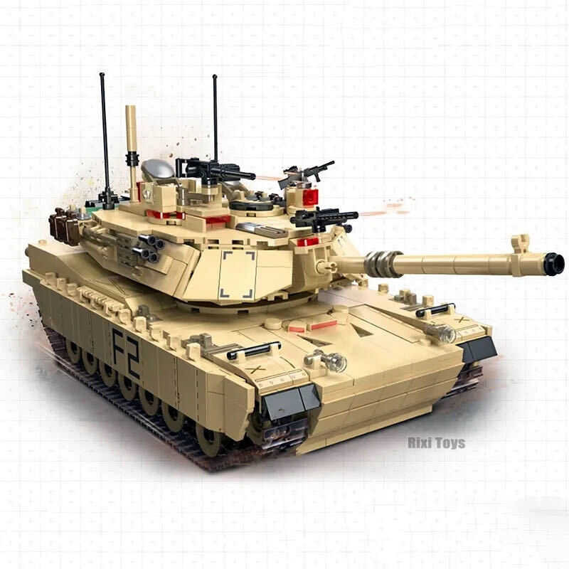 Jie Star 61041 Militar M1a2 Abrams Main Battle Tank Army Weapons Tire ...