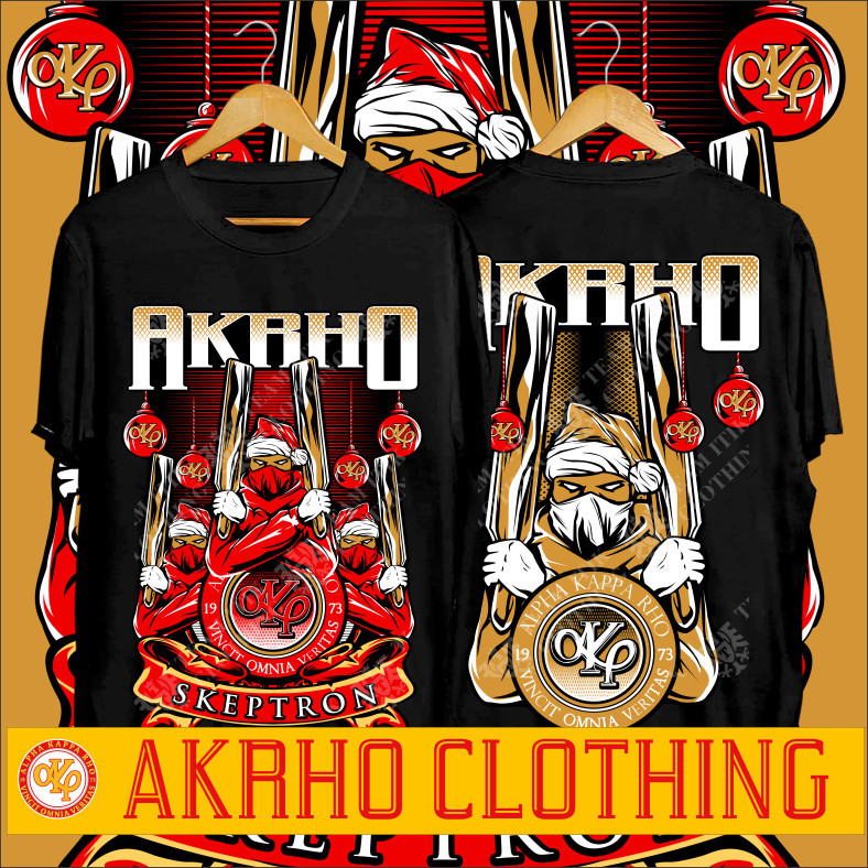 AKRHO CLOTHING V2 Alpha Kappa Rho skeprton 1973 christmas Original new ...
