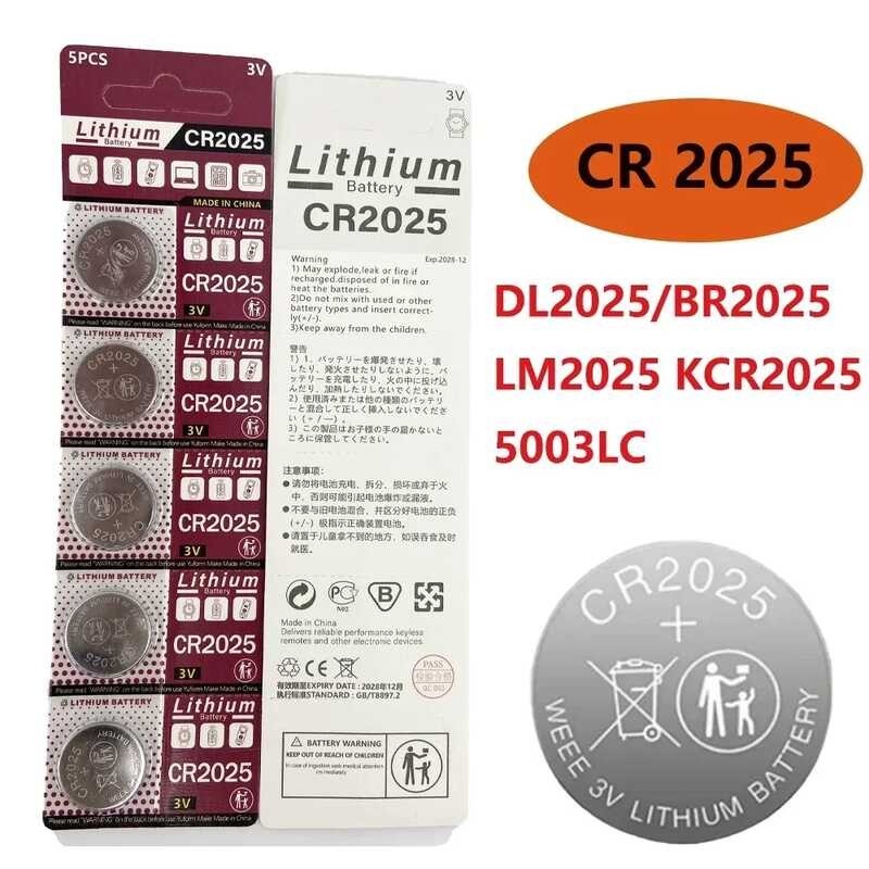 5-100 piraso CR2025 3V Lithium Battery DL2025 BR2025 KCR2025 CR 2025 CR ...