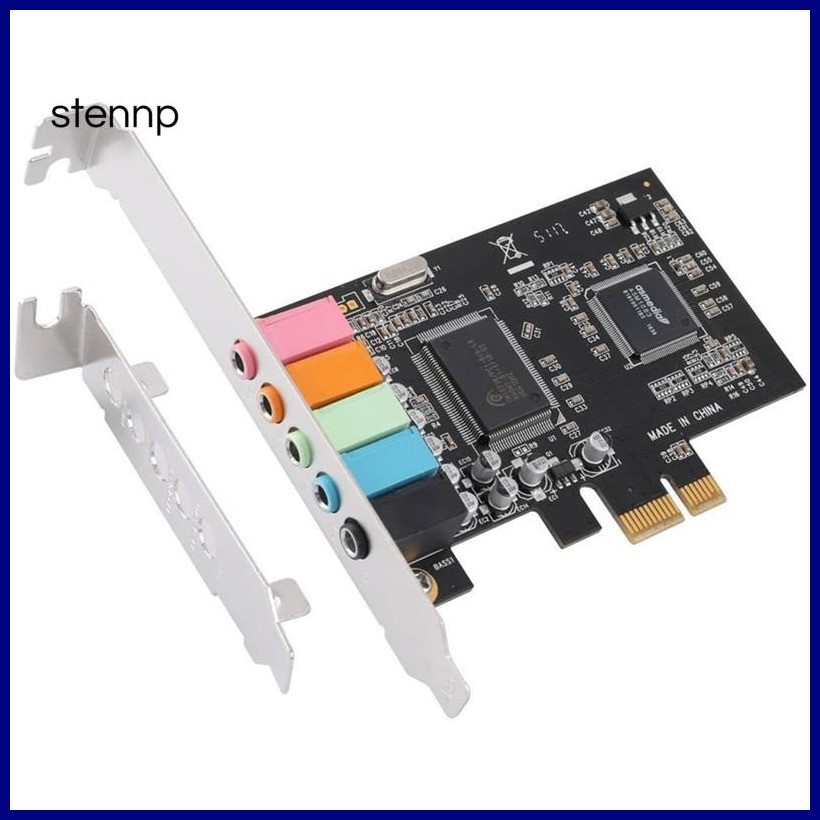 PCIe Sound Card 5.1, PCI Express Surround Card 3D Stereo Audio with ...