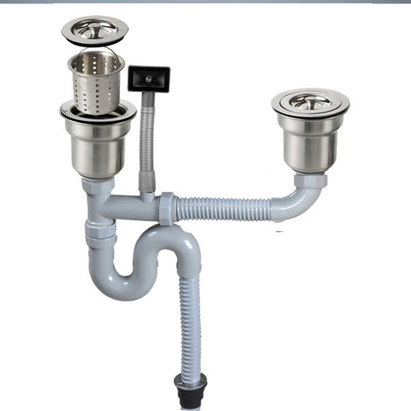 Talea Double Sink Vertical Type Na May Overflow Kit Basin Waste Set ...