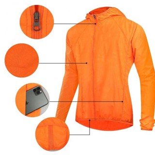 Waterproof Cycling Jacket Rainproof MTB Bike Wind Coat Thin Lightweight ...