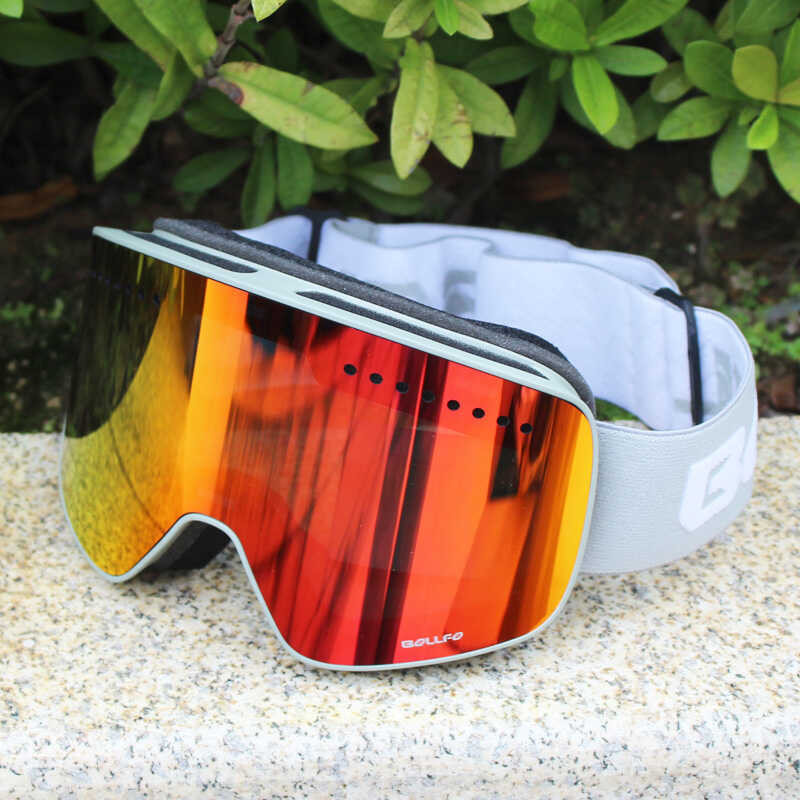 Magnetic Double Layer Polarized Lens Ski Goggles Anti fog UV Snowboard ...