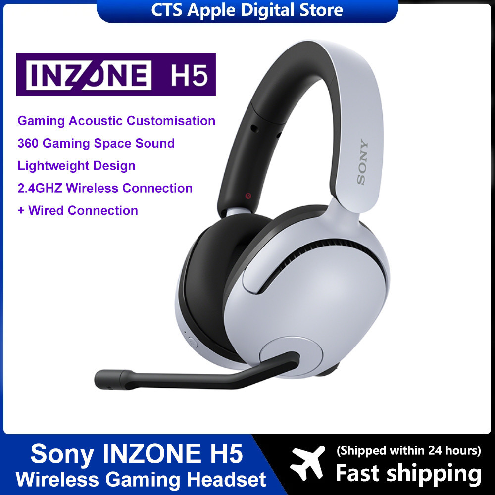 Sony INZONE H5 WH-G500 Wireless Gaming Headset，360 Spatial Sound, Works ...