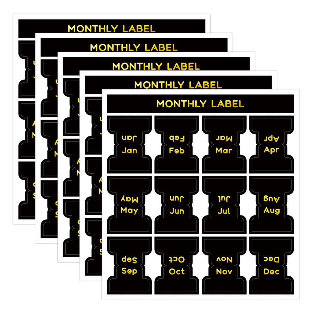 60pcs/5sheets Monthly Planner Stickers, Planner Labels, Planner's ...