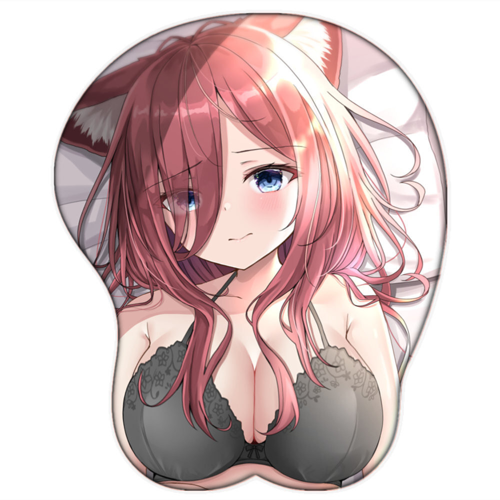 Nakano Miku For Anime Go Toubun No Hanayome Oppai 3d Mouse Pad With Wrist Silicone Gel Boob