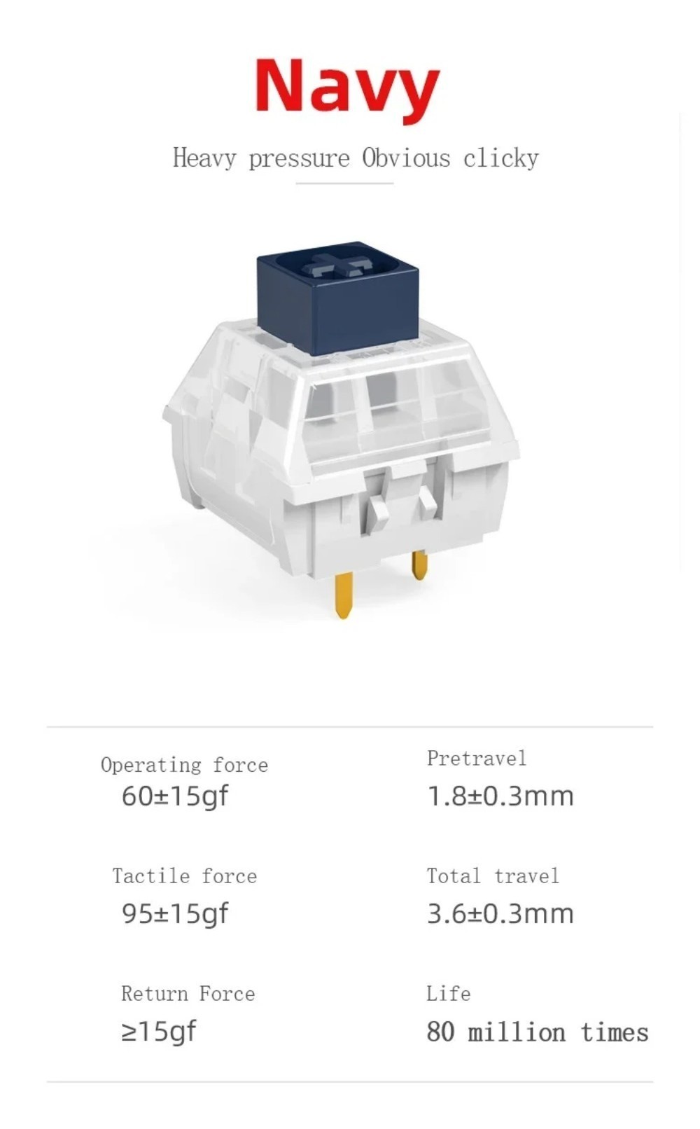 ExotiCore Kailh Box Jade Switches - 110 Stück Clicky Schalter Für Tastaturen