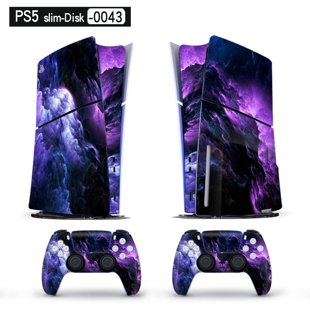 Protective Sticker for PS5 Slim Disc Console Vinyl Skin Full Set Decal ...