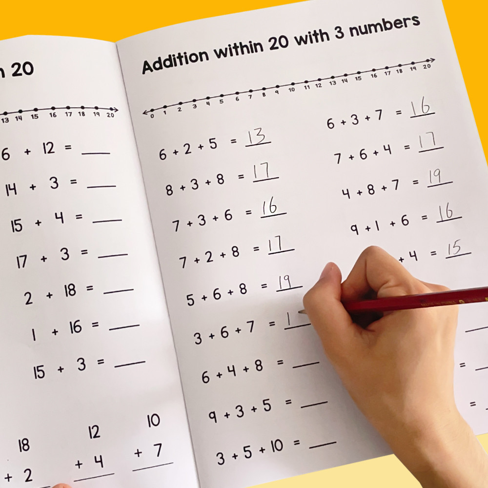 0-20 Addition and Subtraction Exercise Book for Kids Children ...