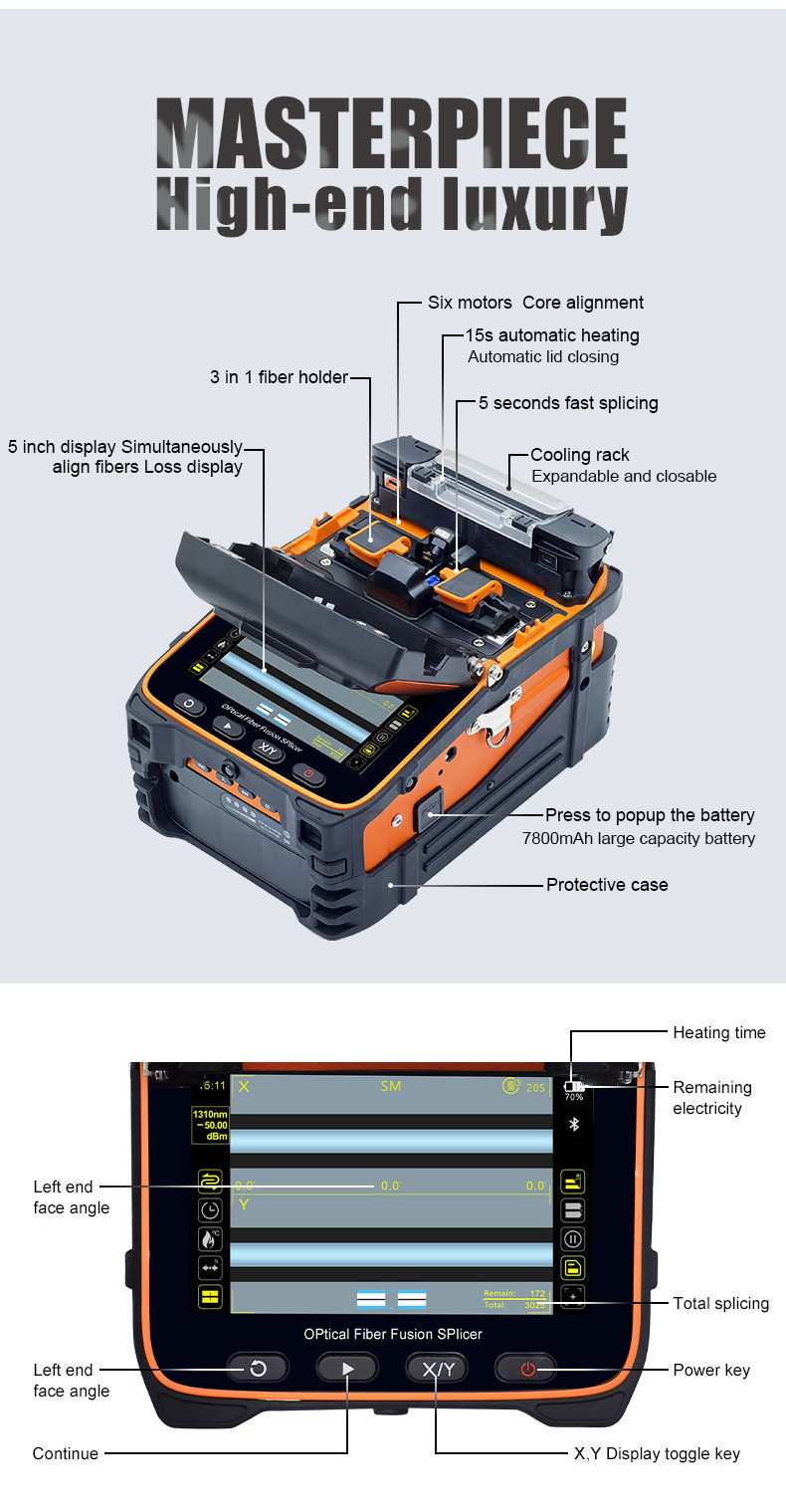 Signalfire Ai-9 fusion splicer joinwit opticcal fiber Splicing Welding ...