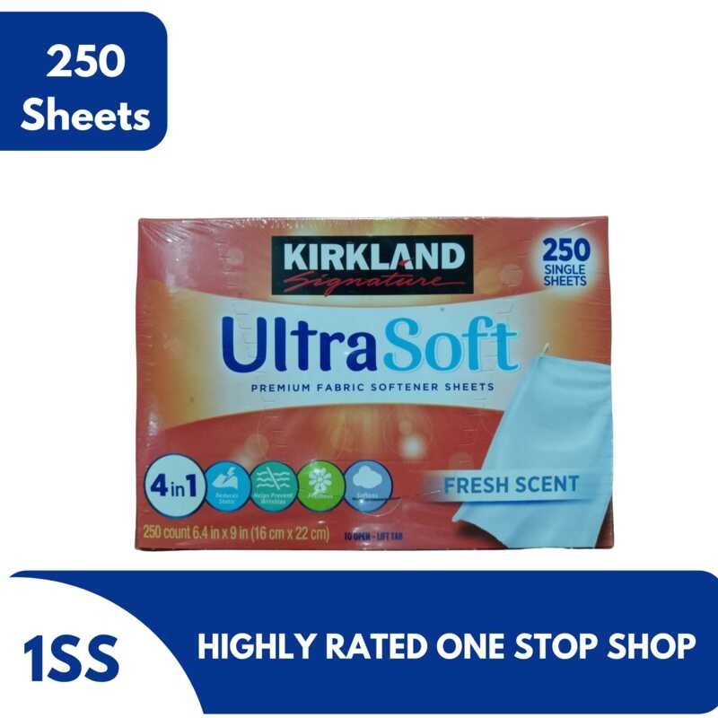 Kirkland Signature Premium Fabric Softener Sheets, 250 sheets Shopee