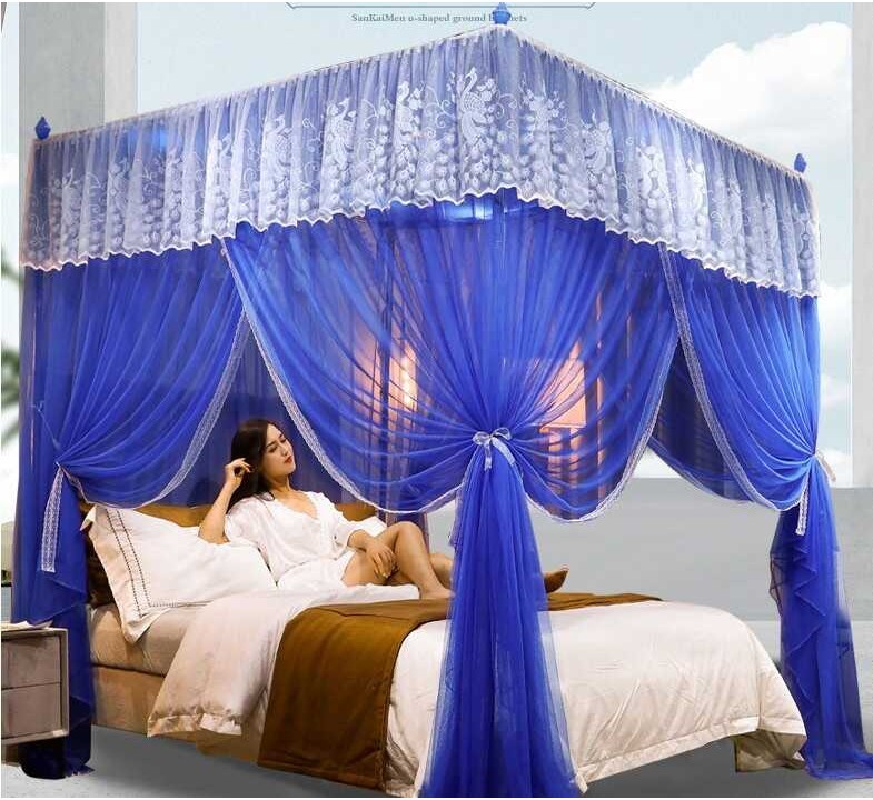 Luxury Princess Canopy Kama Cover, 3 Bahagi Ng Pagbubukas, Kama Tabi