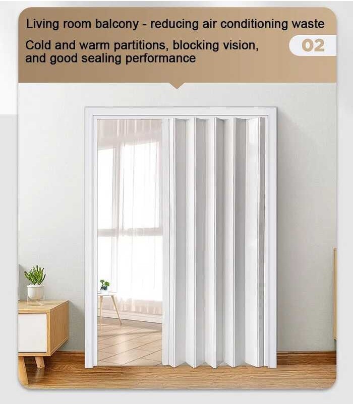 Kitchen Partition Sliding Door Folding Door PVC Accordion Door Folding
