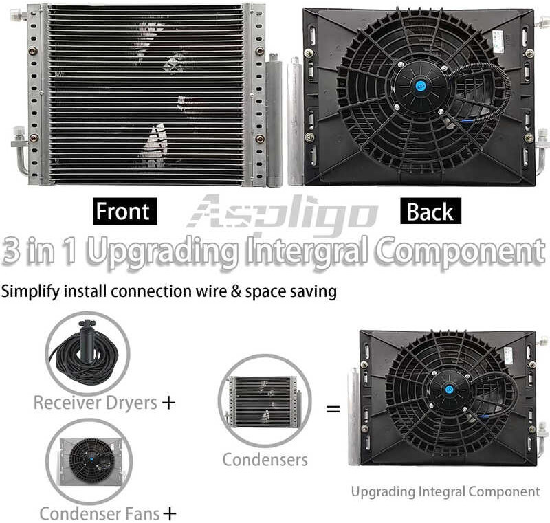 Aspligo Car Electric Air Conditioner 12v Heat and Cool Automotive Truck ...