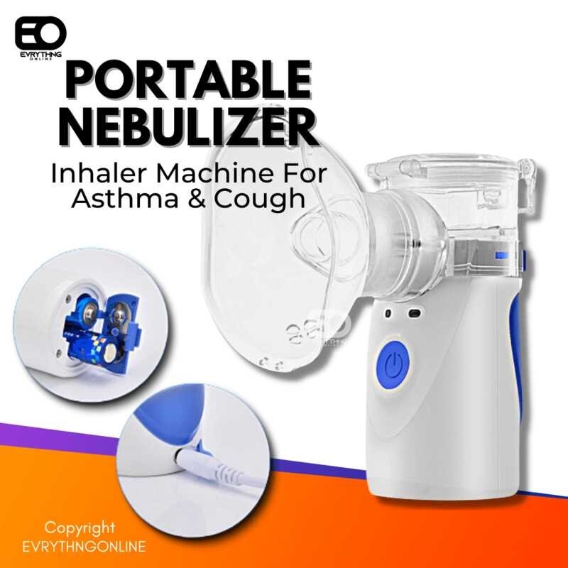 Mini Nebulizer Inhaler for Asthma UltraQuiet & Reusable Adults & Kids Fast Medication