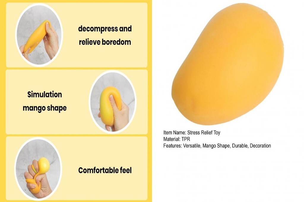 YX Compact Stress Toy Sensory Toy Mango Shaped Stress Relief Toy Soft ...