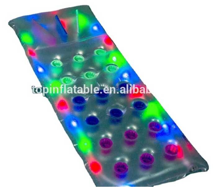 Light Inflatable Air Mattress Floating LED Beach Lilo Mattress Aqua ...