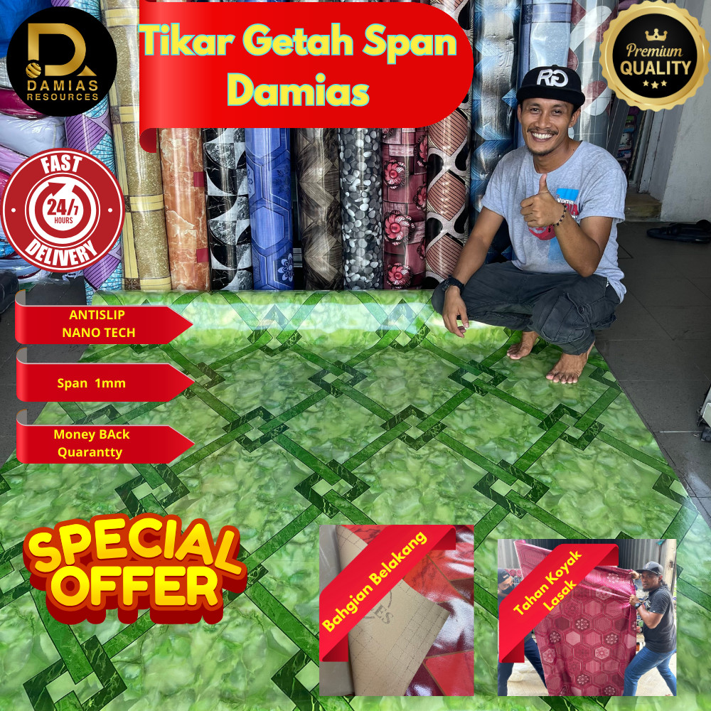 Damias New Exslusive Sponge Floor Rubber Mat Tikar Getah Span 1 Roll 15 ...