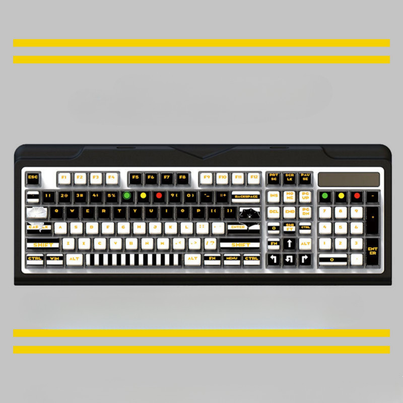 Zebra Crossing Theme Pudding Translucent Keycaps 116 Keys PBT Dye ...