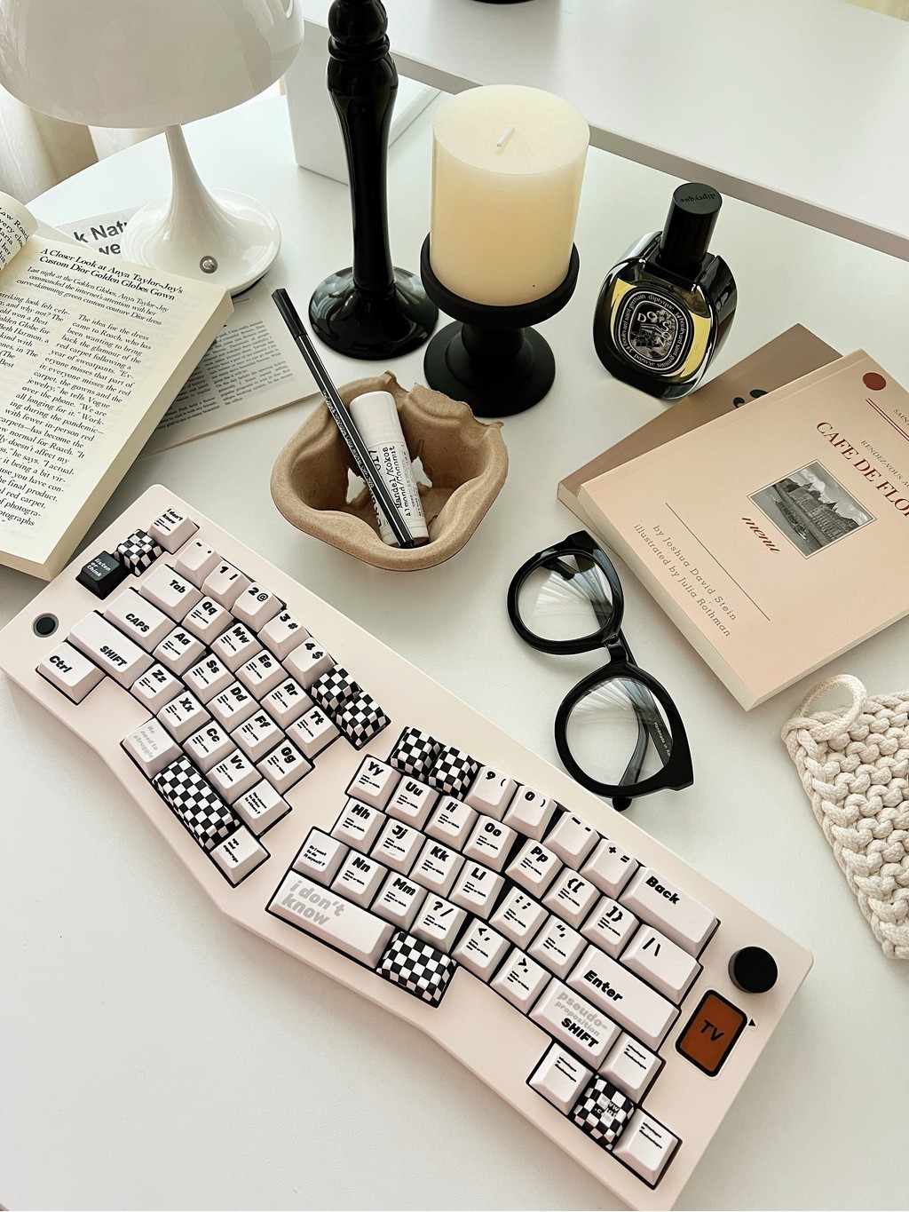 133 Keys Retro Checkerboard Keycap Black White Style Cherry Profile PBT ...