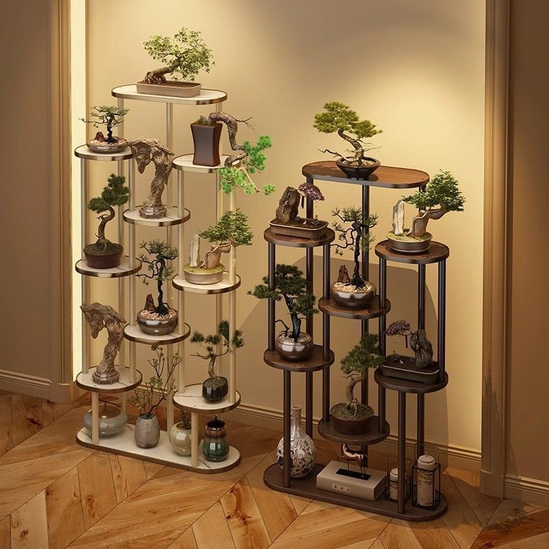 Storage rack balcony rack tea room display room multi-layer rack ...