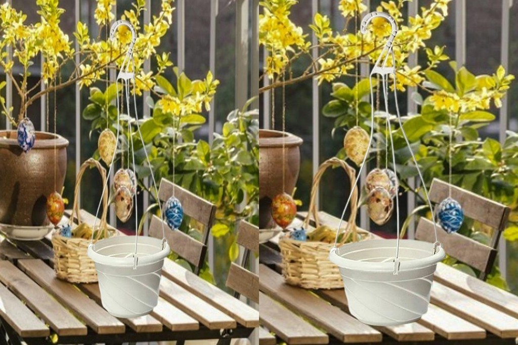 JON Plastic Flower Planter Container Plant Hangers Indoor Wall Hanging