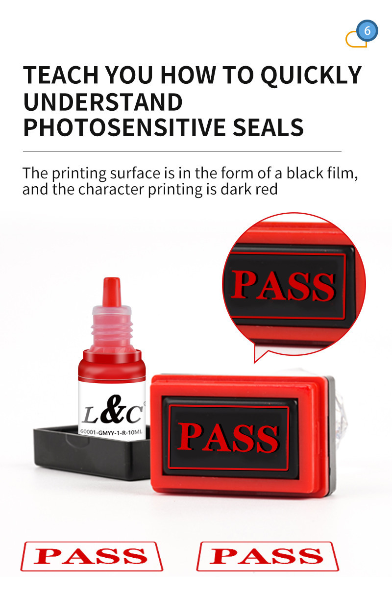 L&C 10m Oil Based Photosensitive Stamp Ink For Company Stamps & Self ...