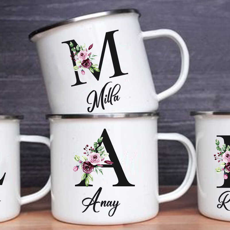 Personalized cups with name and initials, coffee cups, bridesmaid ...