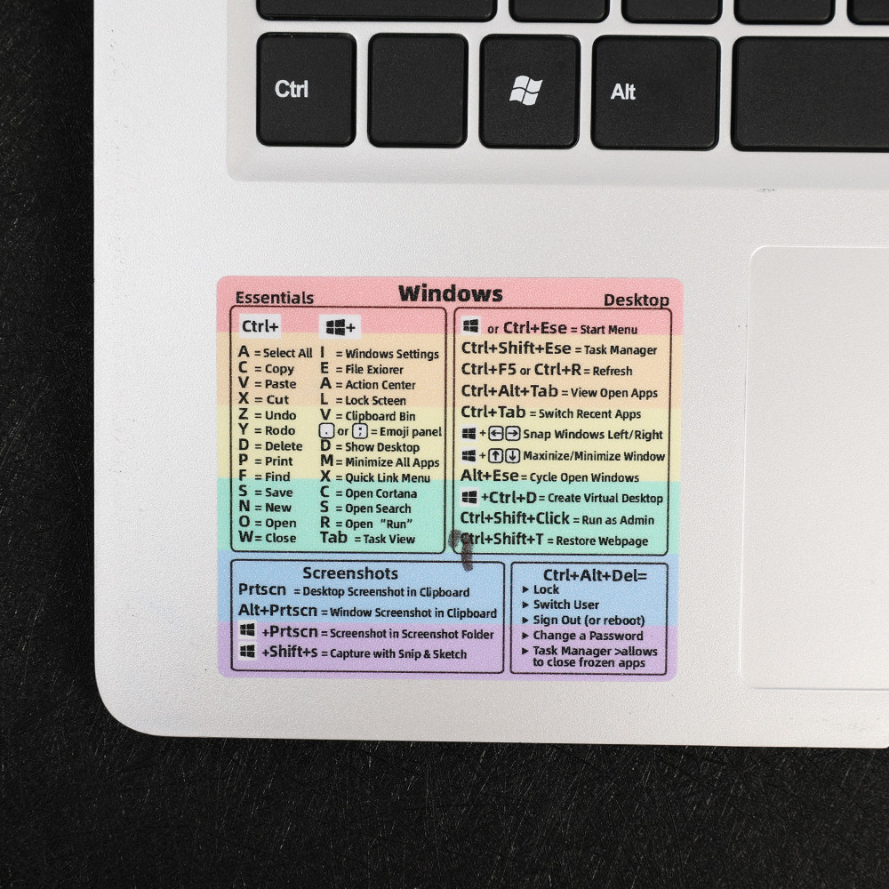 16 Styles Self Adhesive Waterproof Computer Sticker DIY Keyboard ...