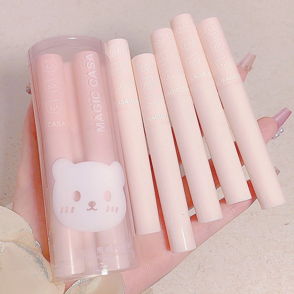 MagicCasa 6 Pcs Bubble Bear Set Mirror Lip Glaze | Shopee Philippines