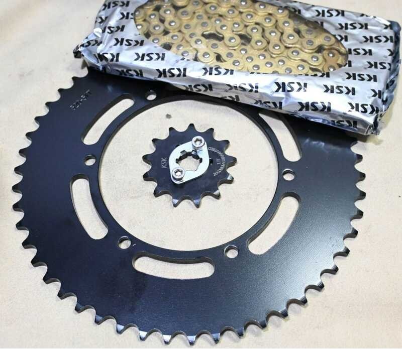 kawasaki kmx sprocket set 520 13T 51T KSK black gold TAKASAGO LISTOMOTO