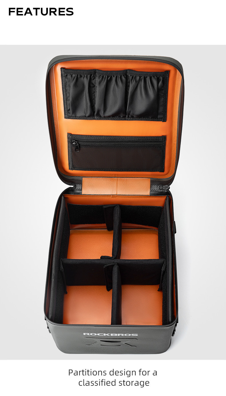 ROCKBROS Motorcycle Rear Seat Bag Waterproof Motorcycle Saddle Bag Trunk Travel Luggage Bag Large Capacity Box 13l I.235348163