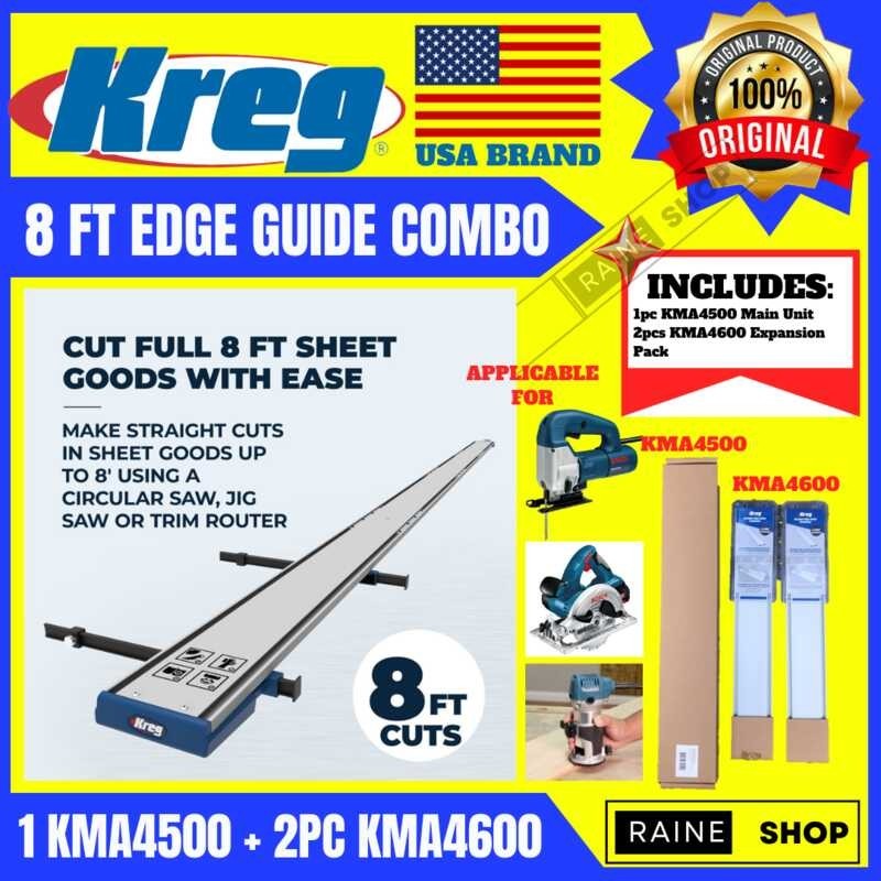 KREG Circular Saw Router Jigsaw Straight Edge Guide 8 feet Combo