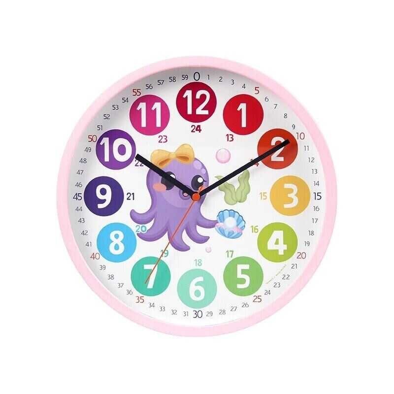 175 Kids Wall Clock Educational Montessori Time Learning Teaching Aids ...