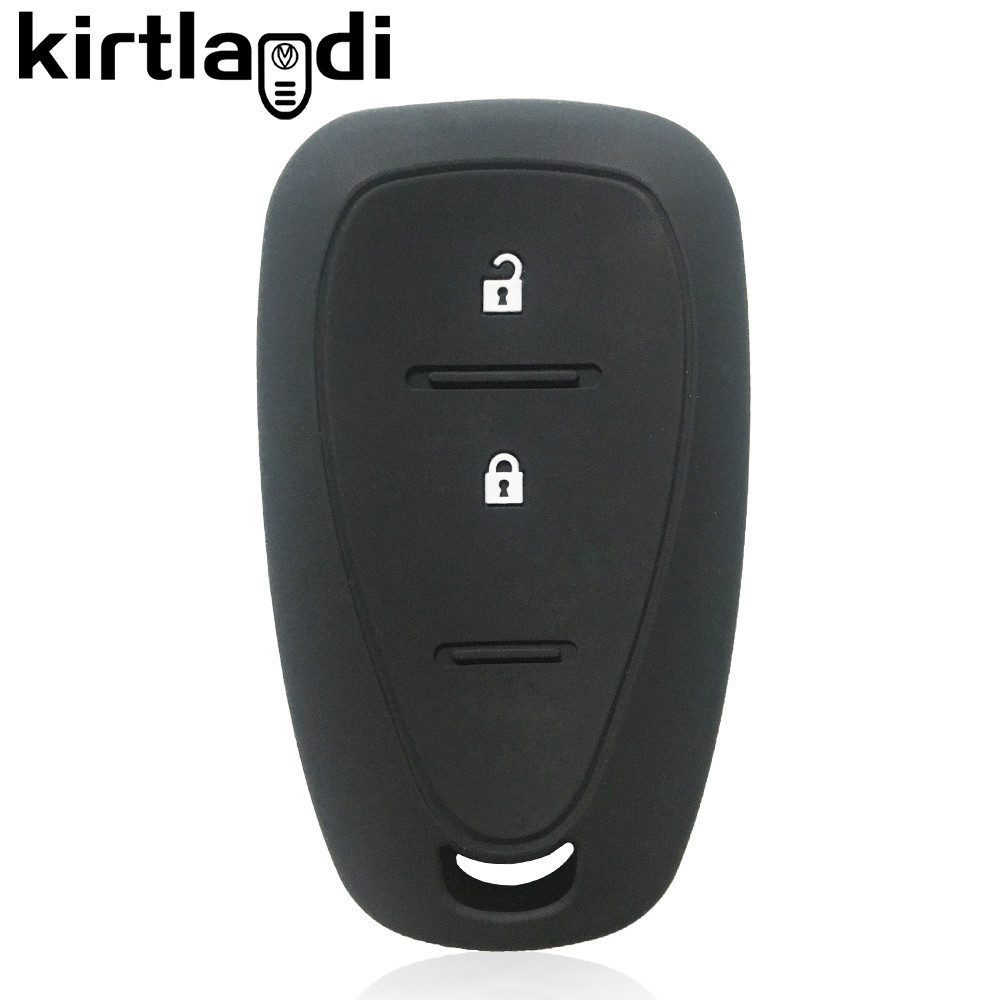 Silicone Key Fob Case Cover For Chevrolet Spark, Malibu, Cruze, Trax, Trailblazer (3-Button Remote)