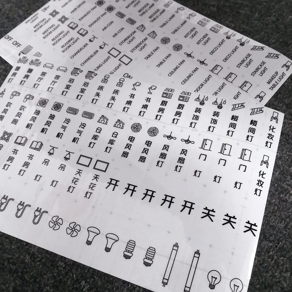 Transparent Wall Switch Panel Sticker Label Self-Adhesive (Office ...