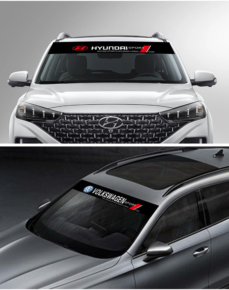Car Windshield Sticker Creative Decor Decal Car Front Rear Windshield ...