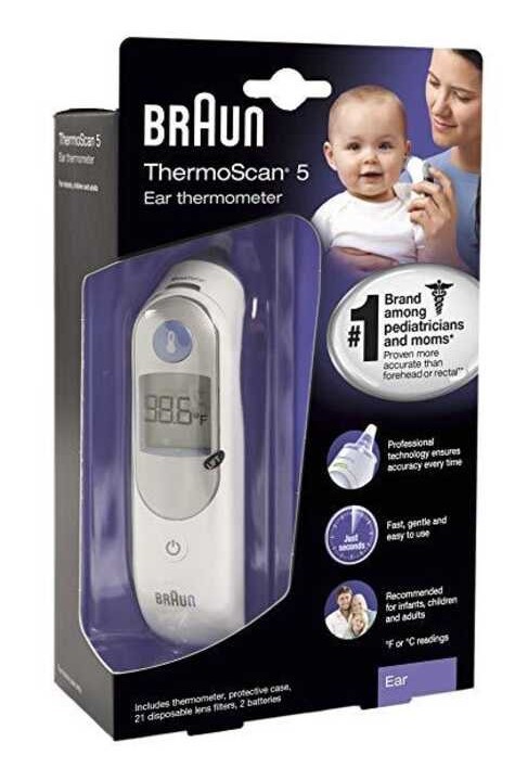 Braun thermoscan ear shop thermometer irt 6500