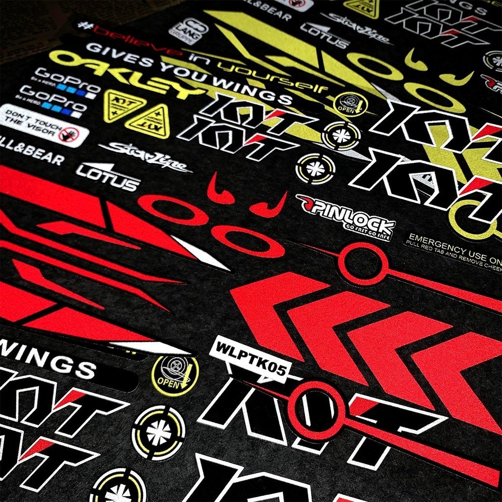Helmet Stickers Motorcycle Reflective Waterproof Decal Modified Lenses ...