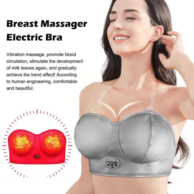 Electric Breast Massage Bra Electronic Vibration Chest Massager Breast