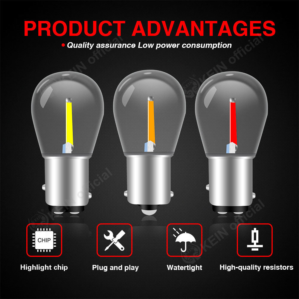 KEIN 2PCS 1156 1157 Led Brake Light BAY15D BA15S Tail Light Park Light