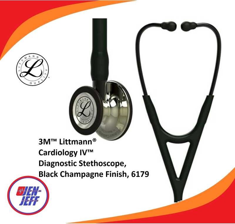 Littmann Cardiology IV Diagnostic Stethoscope Black Champagne Finish