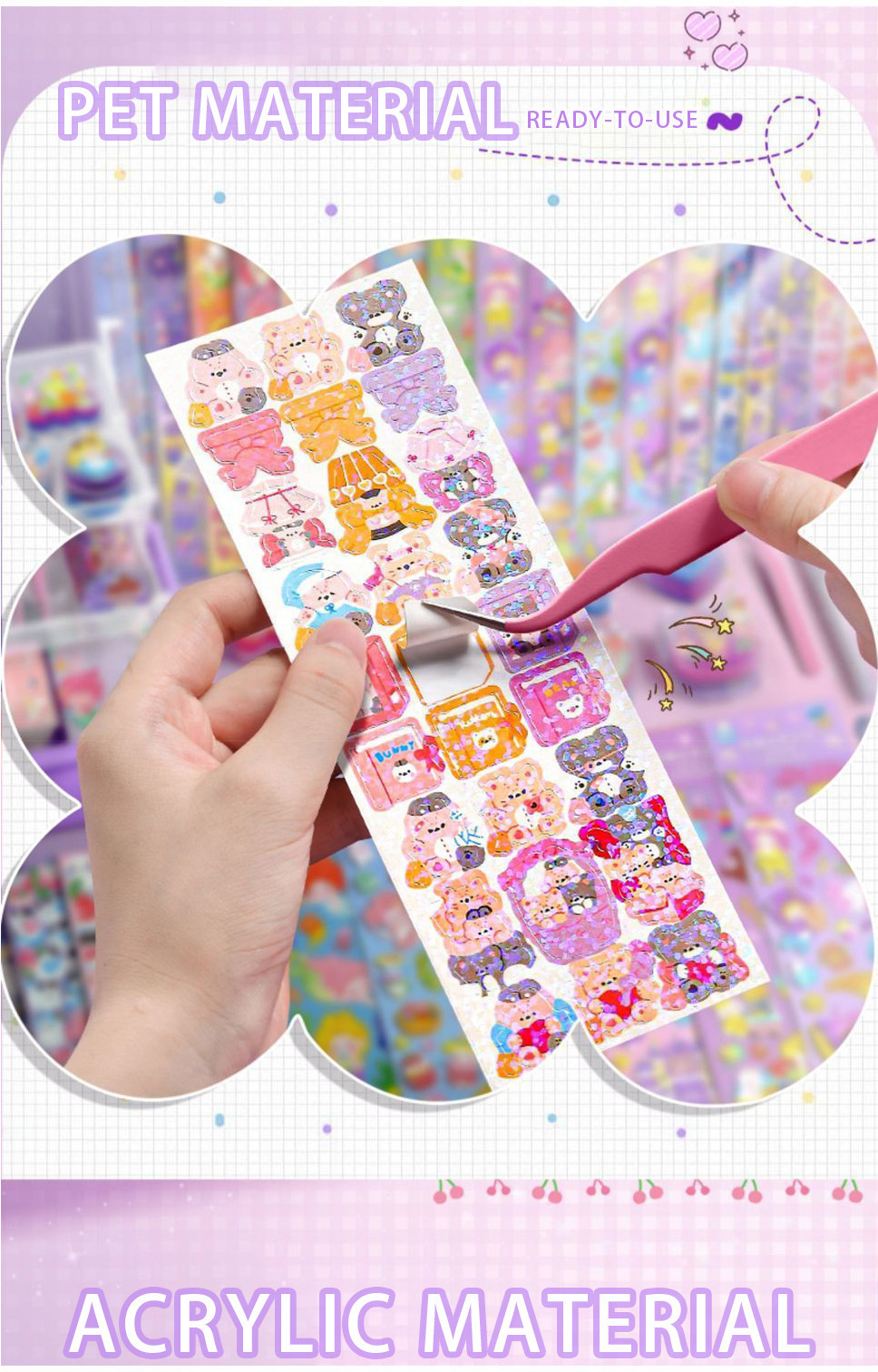 HFT Cute Guka Stickers Kawaii Cartoon Non-Repeating Hand Account DIY ...