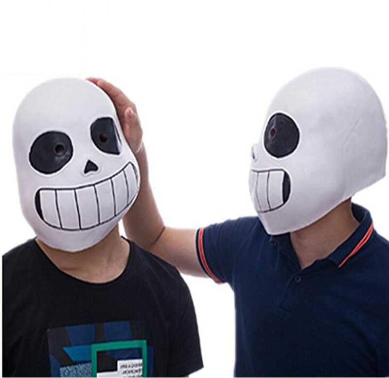 Blue Eyes Funny Cosplay Game Papyrus Skull Undertale Sans Mask Latex ...